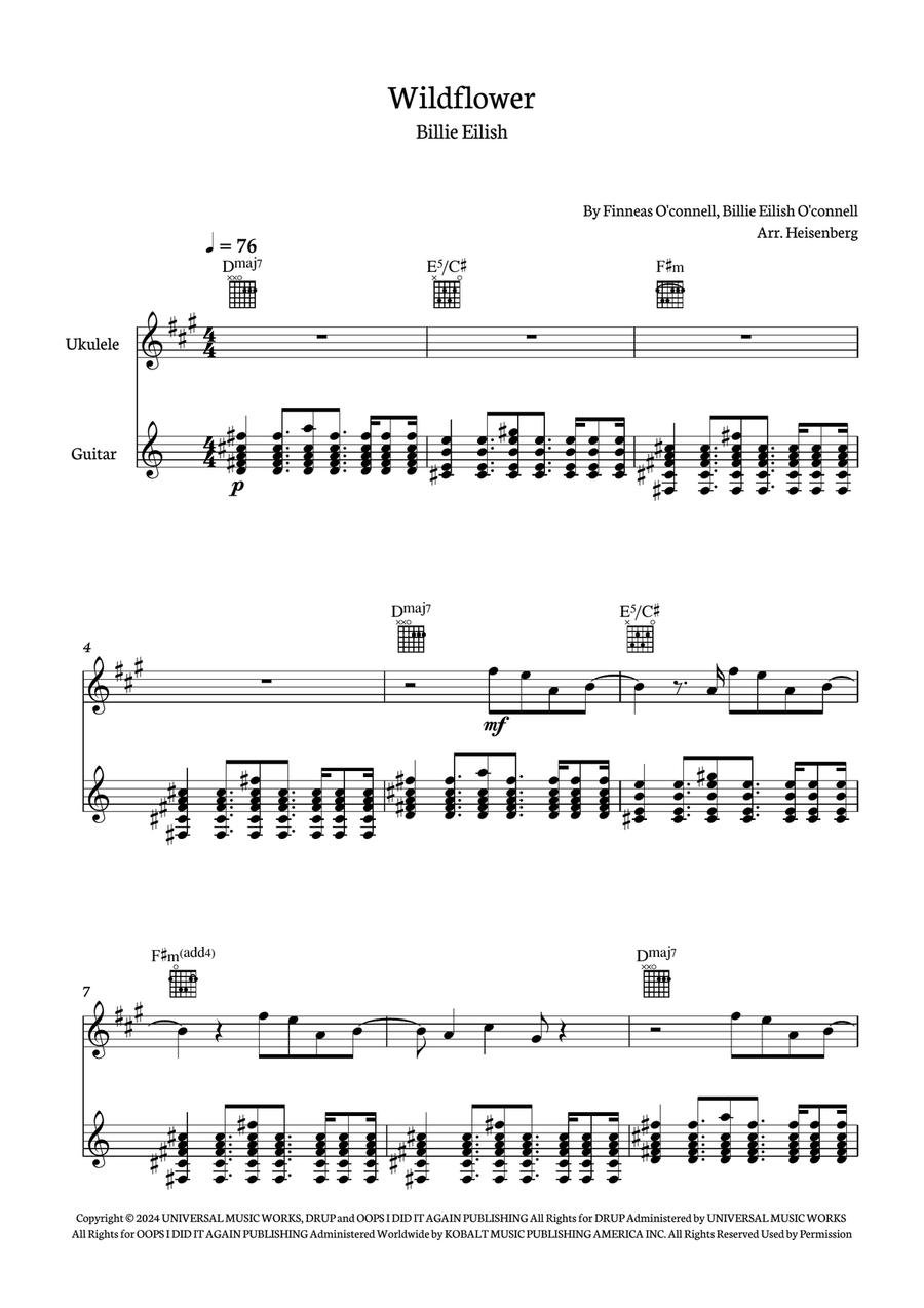Wildflower Wildflower Acoustic Guitar scores gallery preview page 1