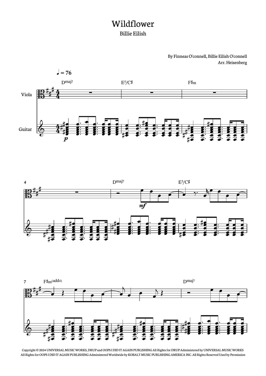 Wildflower Wildflower String Duet scores gallery preview page 1