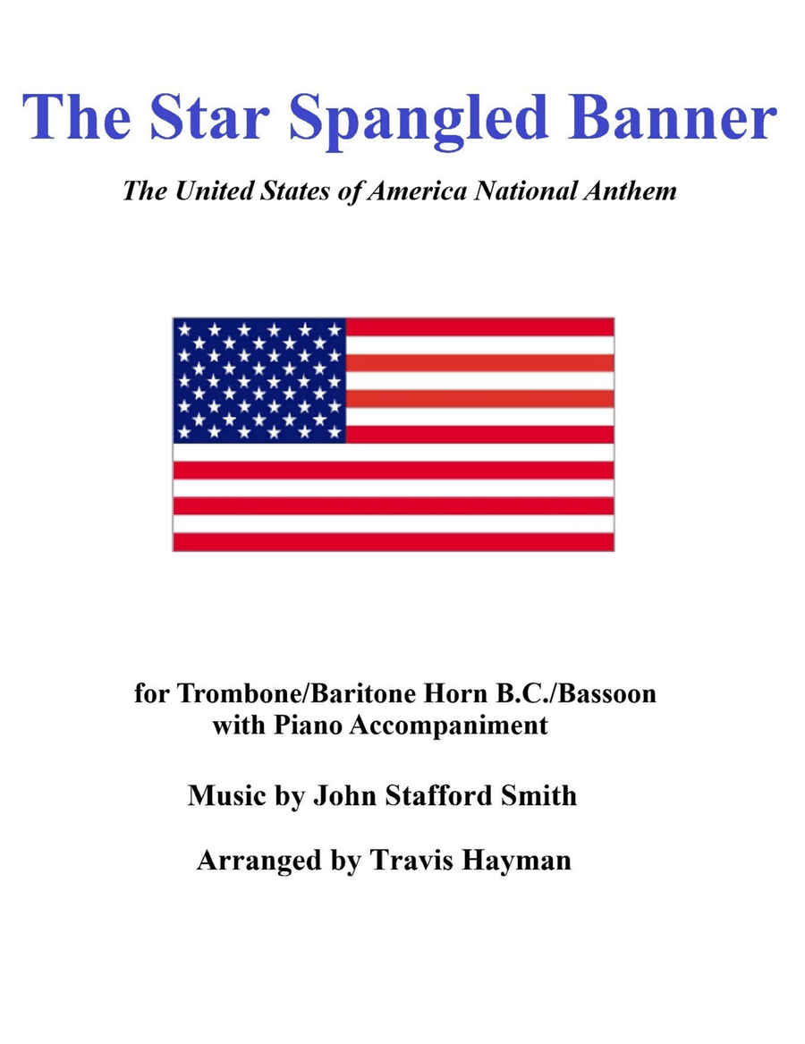 The Star Spangled Banner - for Trombone/Baritone Horn B.C./Bassoon with Piano Accompaniment Bassoon scores gallery preview page 1