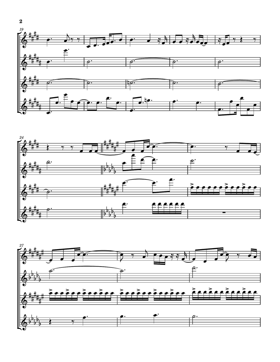 A Hand Meets A Hand Saxophone Quartet scores gallery preview page 3