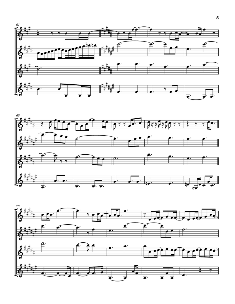 A Hand Meets A Hand Saxophone Quartet scores gallery preview page 6