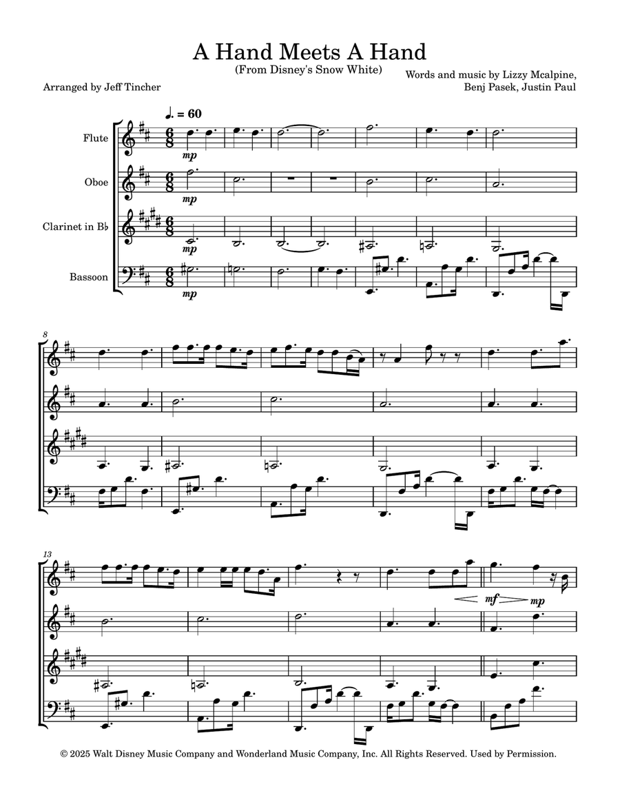 A Hand Meets A Hand Woodwind Quartet scores gallery preview page 2