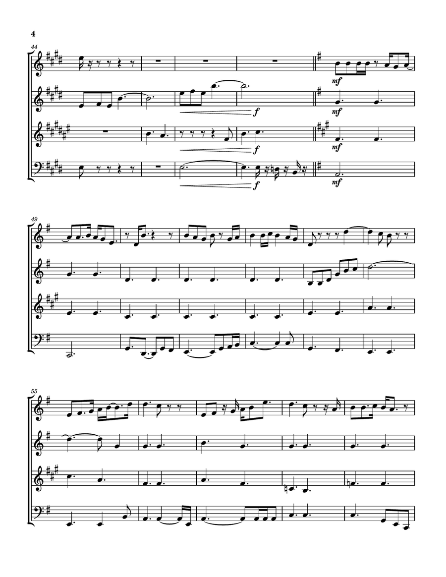 A Hand Meets A Hand Woodwind Quartet scores gallery preview page 5