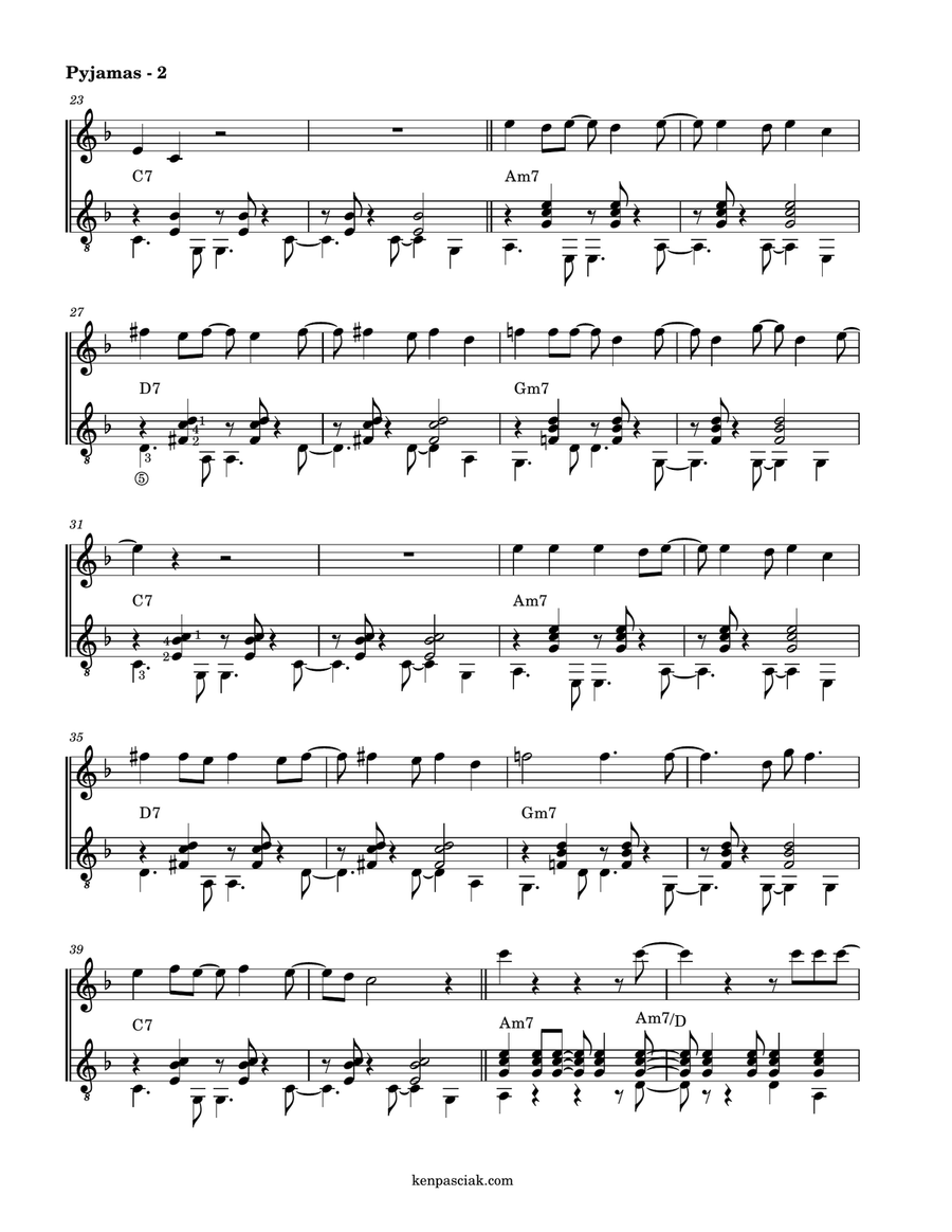 Pyjamas Flute scores gallery preview page 2