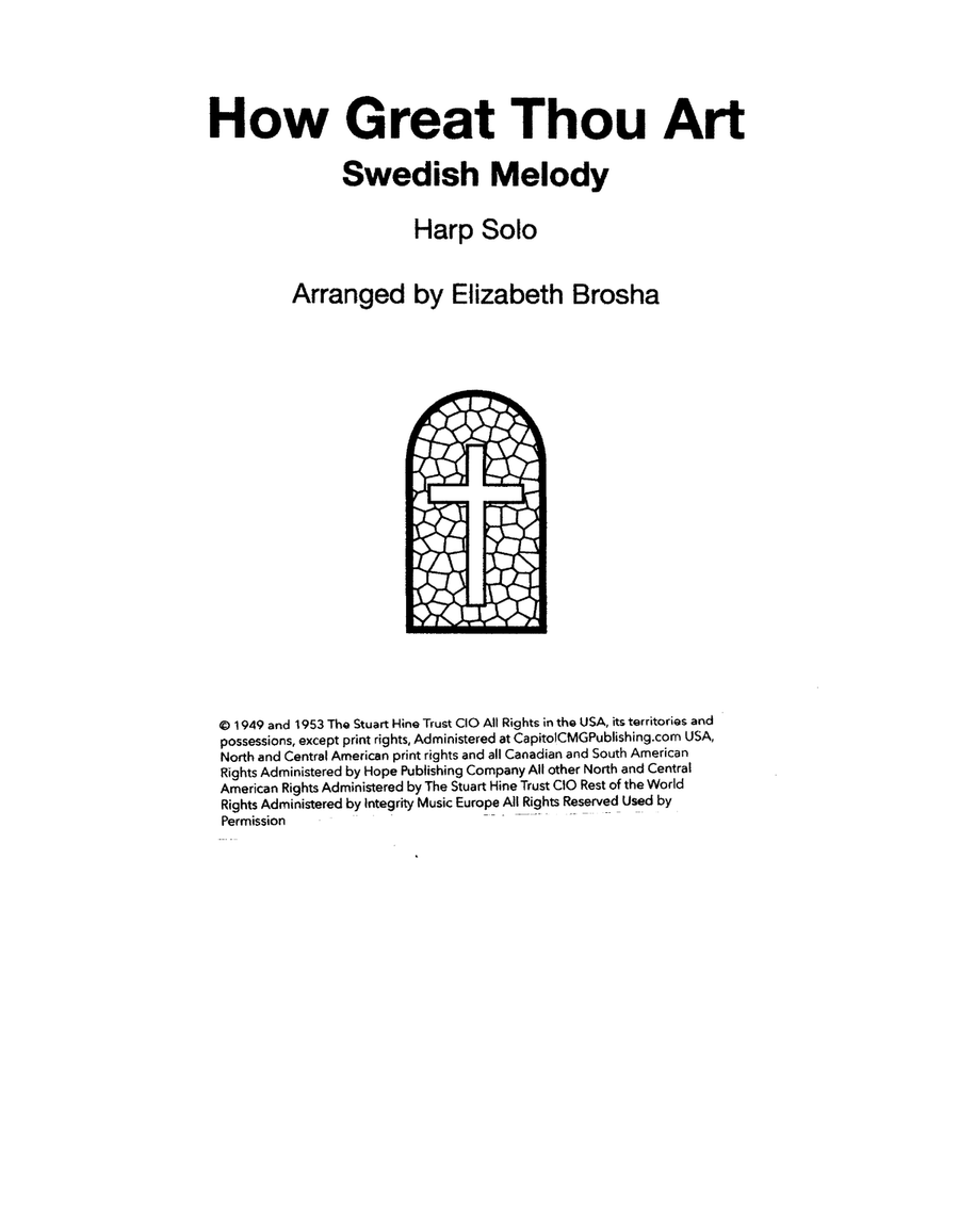 How Great Thou Art How Great Thou Art Celtic Harp scores gallery preview page 1