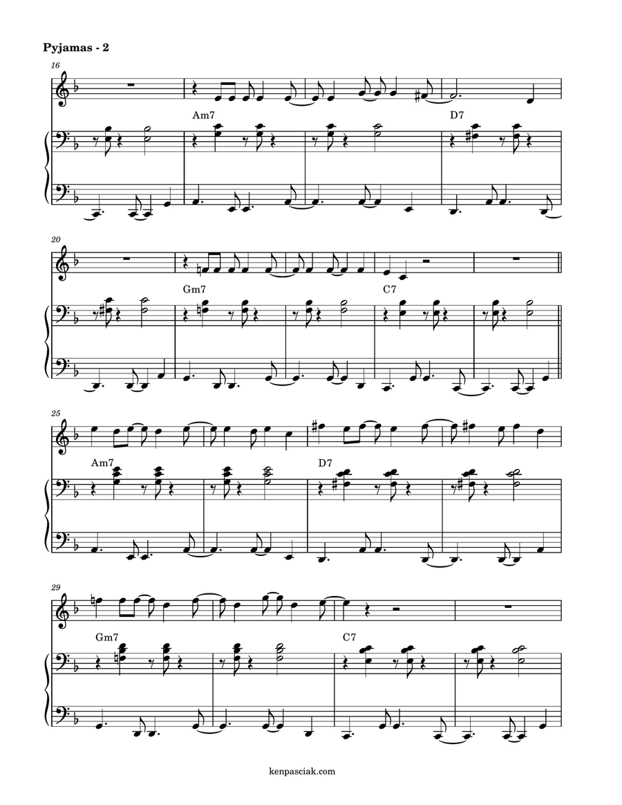 Pyjamas Flute Solo scores gallery preview page 2