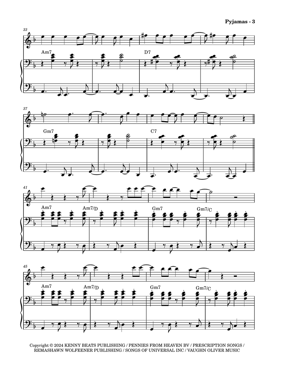 Pyjamas Flute Solo scores gallery preview page 3