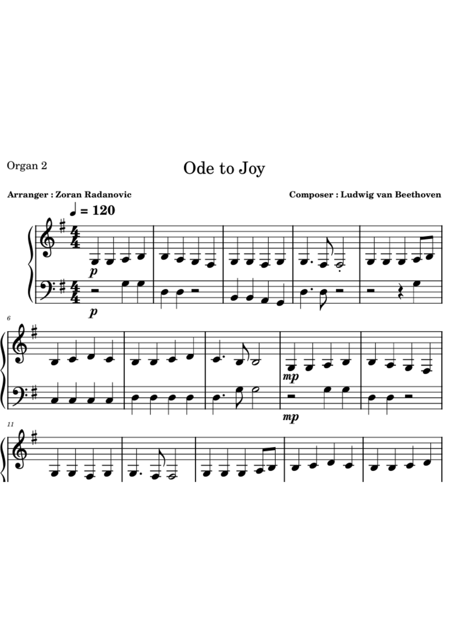 Ode to Joy - for quartet Ode to Joy - for quartet Small Ensemble scores gallery preview page 2