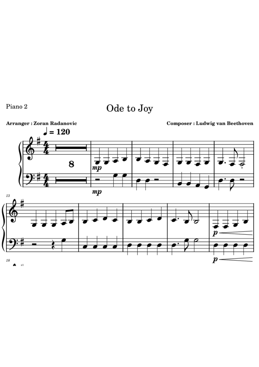 Ode to Joy - for quartet Ode to Joy - for quartet Small Ensemble scores gallery preview page 4