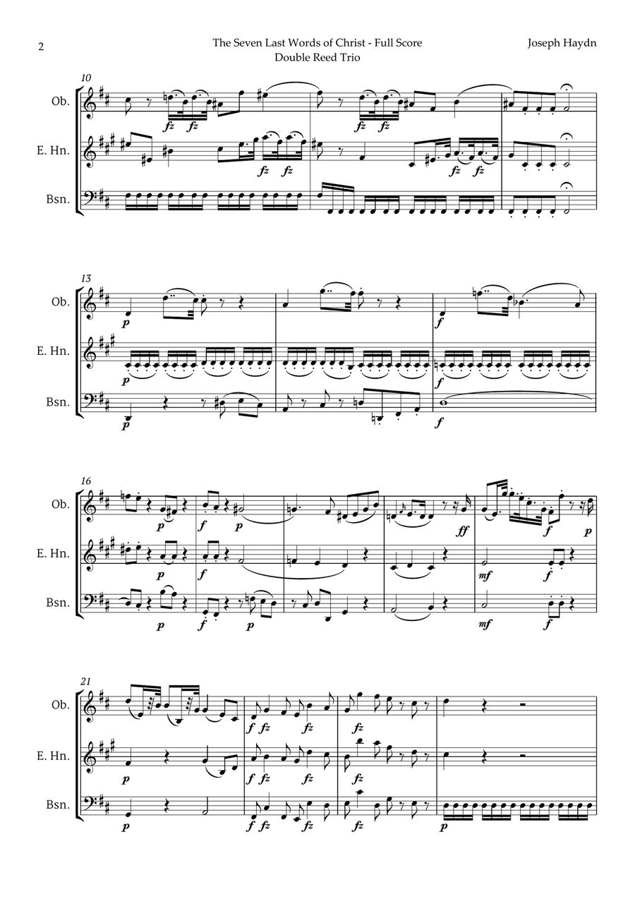 5 Easter Songs for Double Reed Trio plus one Bonus Woodwind Trio scores gallery preview page 3