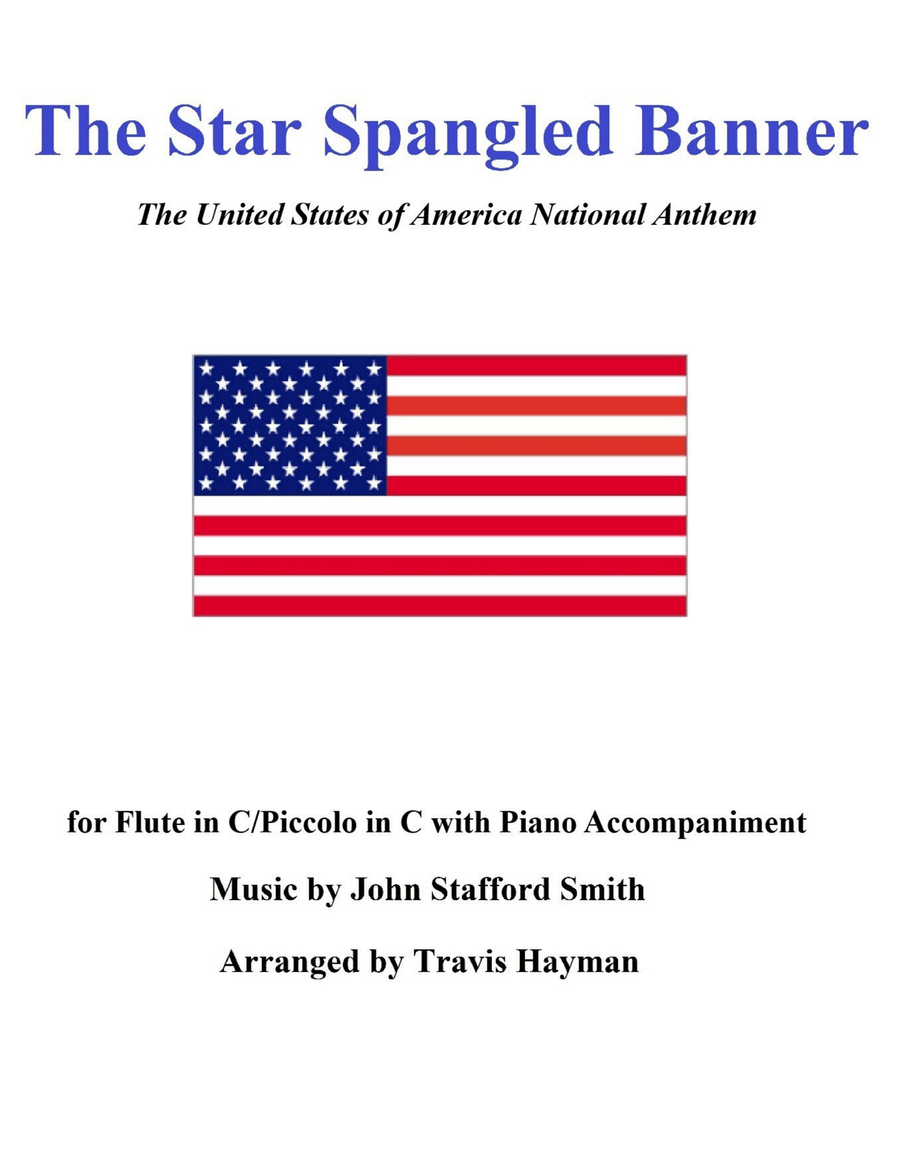 The Star Spangled Banner - for Flute in C/Piccolo in C with Piano Accompaniment Flute scores gallery preview page 1