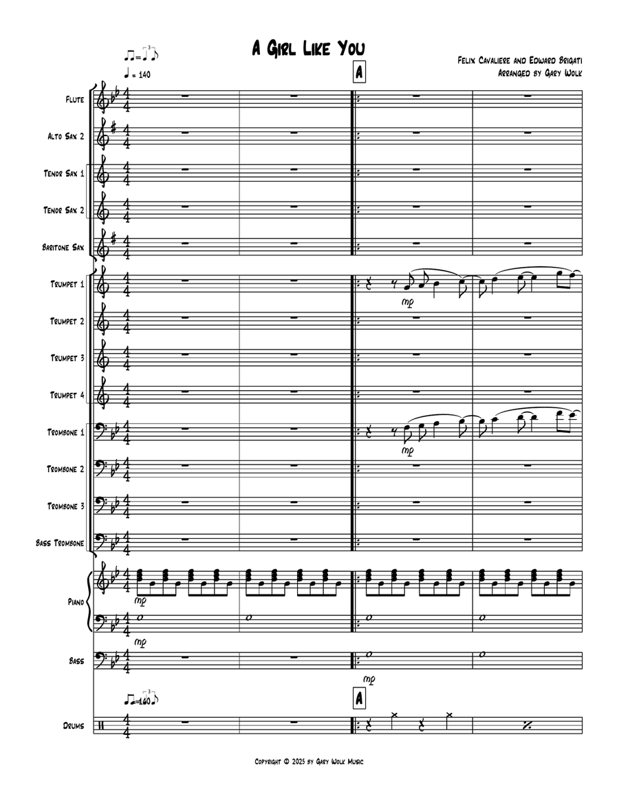 A Girl Like You A Girl Like You Jazz Ensemble scores gallery preview page 1