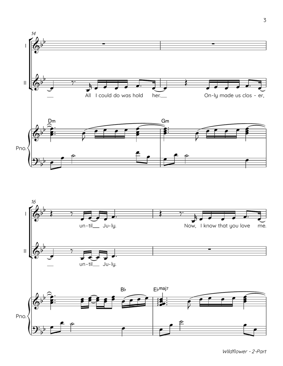 Wildflower Wildflower 2-Part scores gallery preview page 3