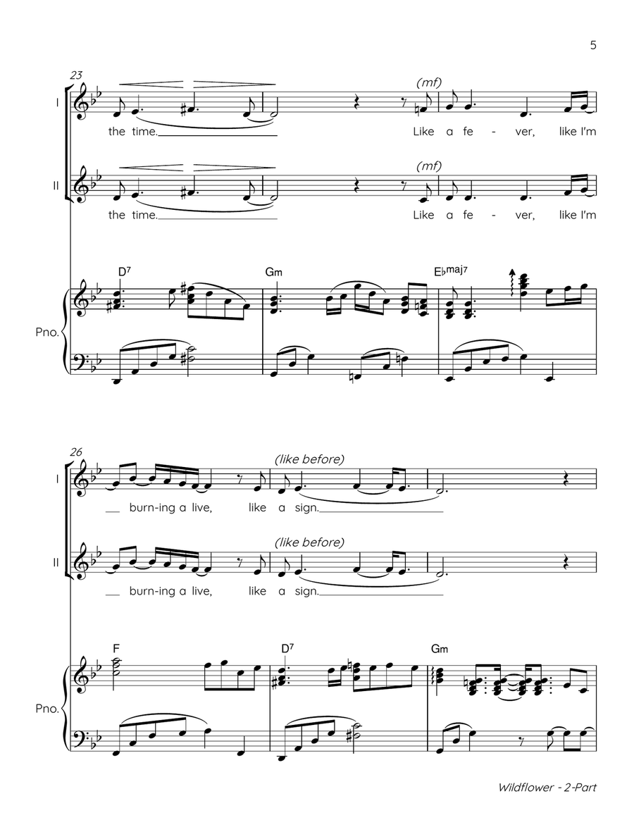 Wildflower Wildflower 2-Part scores gallery preview page 5