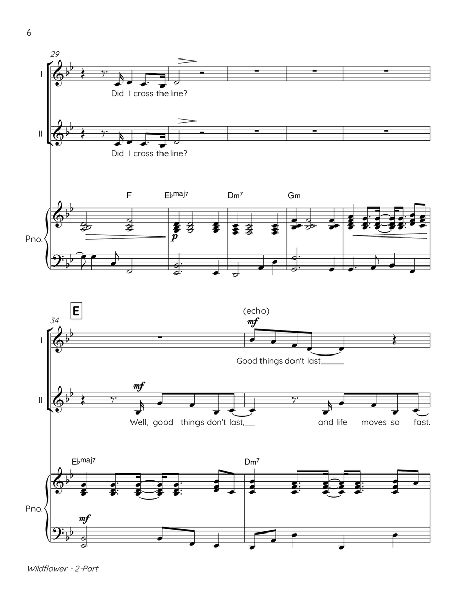 Wildflower Wildflower 2-Part scores gallery preview page 6