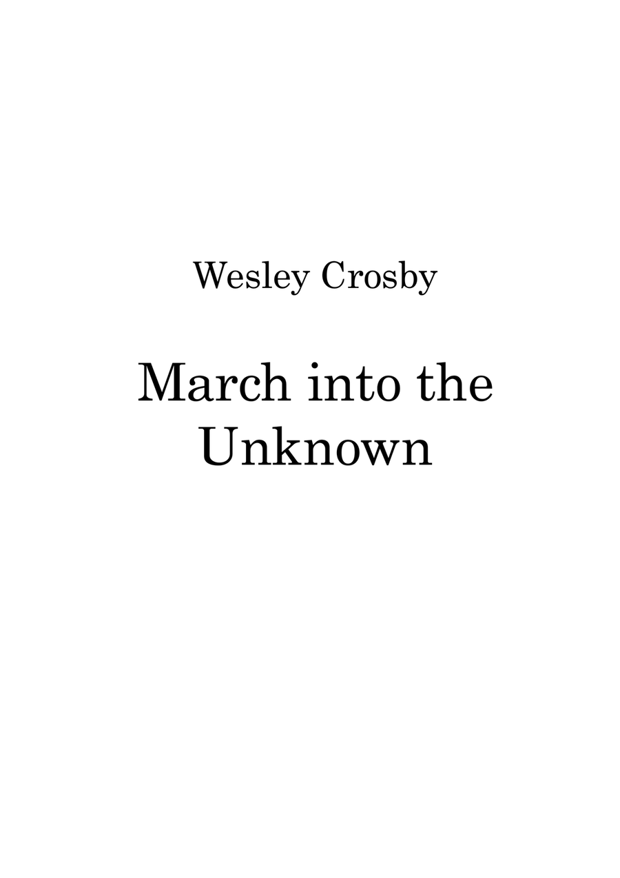 March Into the Unknown Concert Band scores gallery preview page 1