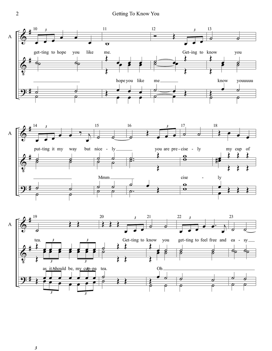 Getting To Know You Getting To Know You Choir scores gallery preview page 2
