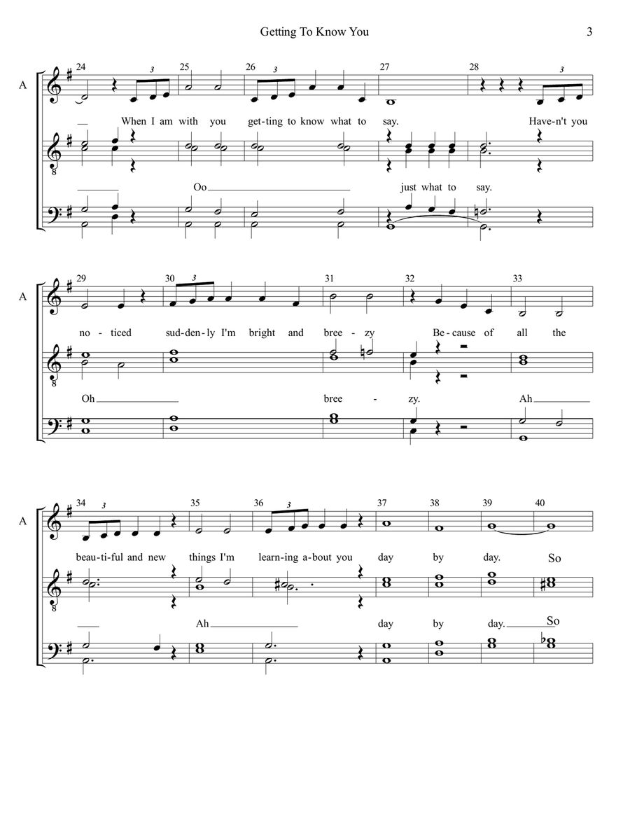 Getting To Know You Getting To Know You Choir scores gallery preview page 3