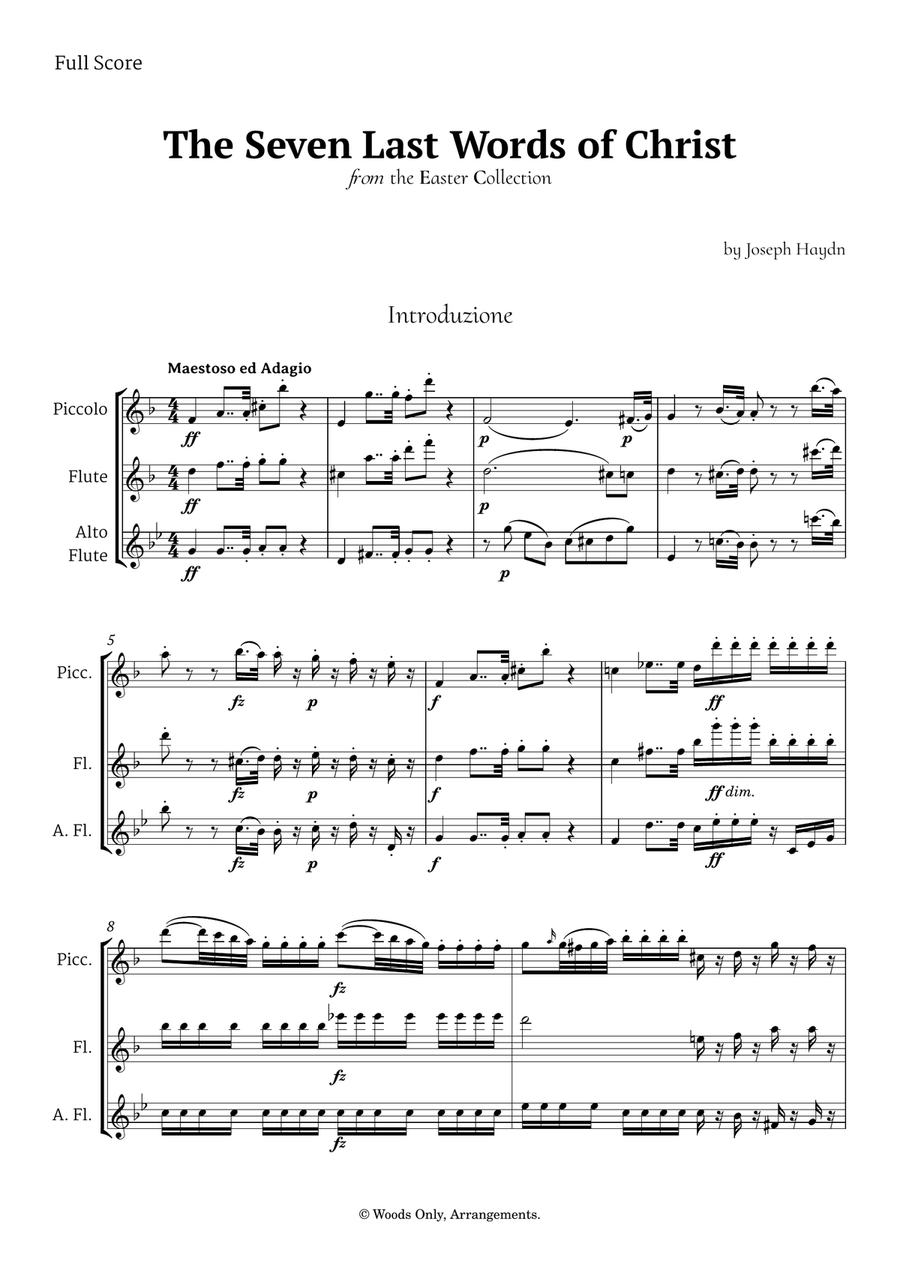 5 Easter Songs for Flute Ensemble plus one Bonus Woodwind Ensemble scores gallery preview page 2