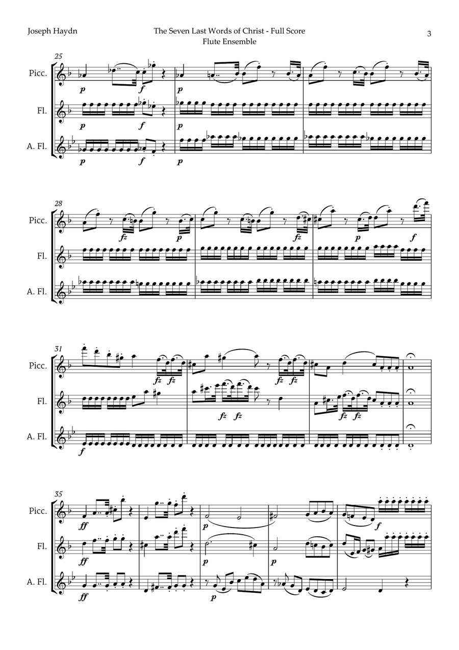 5 Easter Songs for Flute Ensemble plus one Bonus Woodwind Ensemble scores gallery preview page 4