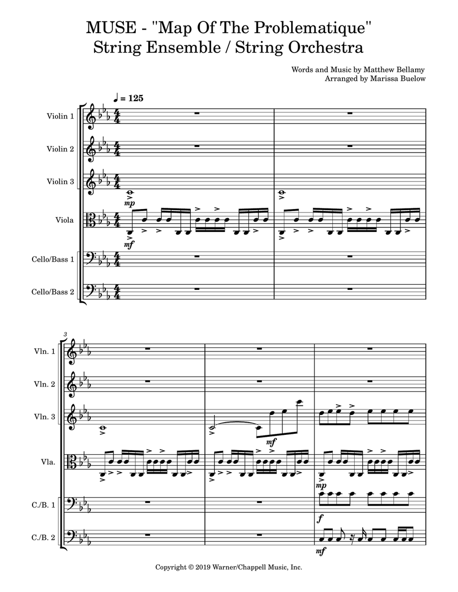 Map Of The Problematique String Orchestra scores gallery preview page 1