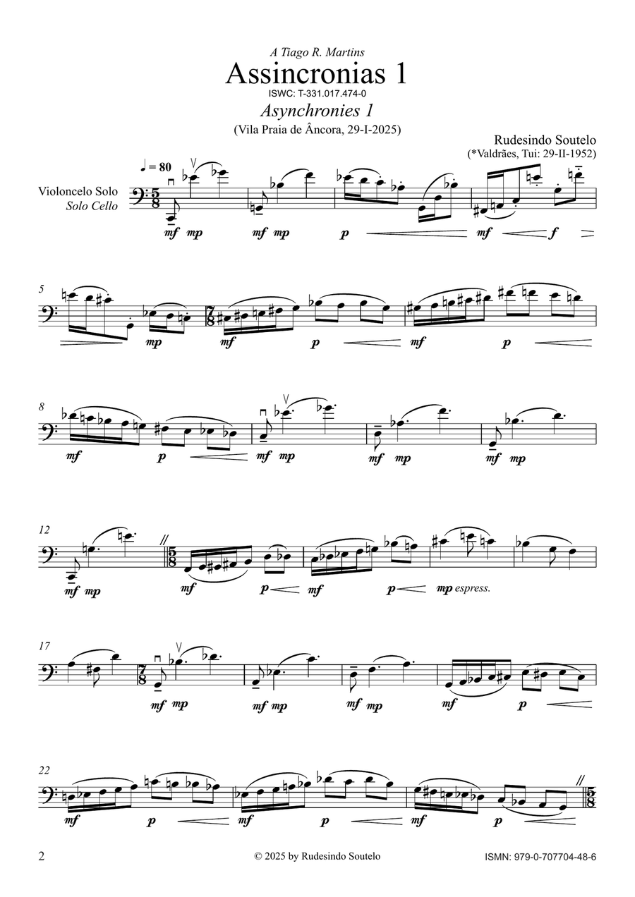 Assincronias 1 / Asynchronies 1 Chamber Music scores gallery preview page 2