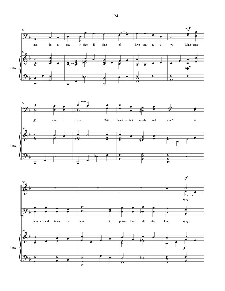 A Thousand Times, sacred music for SATB choir 4-Part scores gallery preview page 5