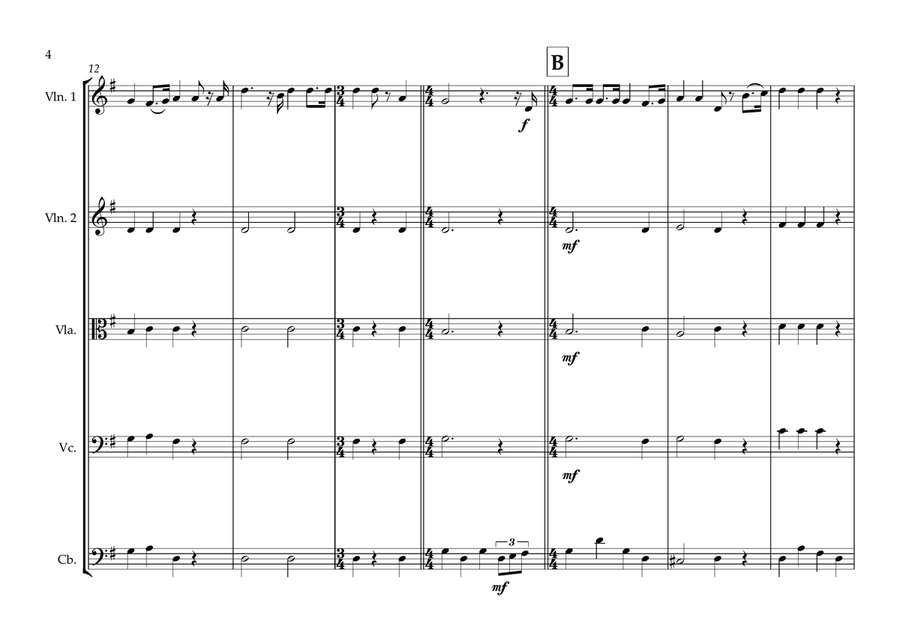 South Sudanese National Anthem for String Orchestra String Orchestra scores gallery preview page 4