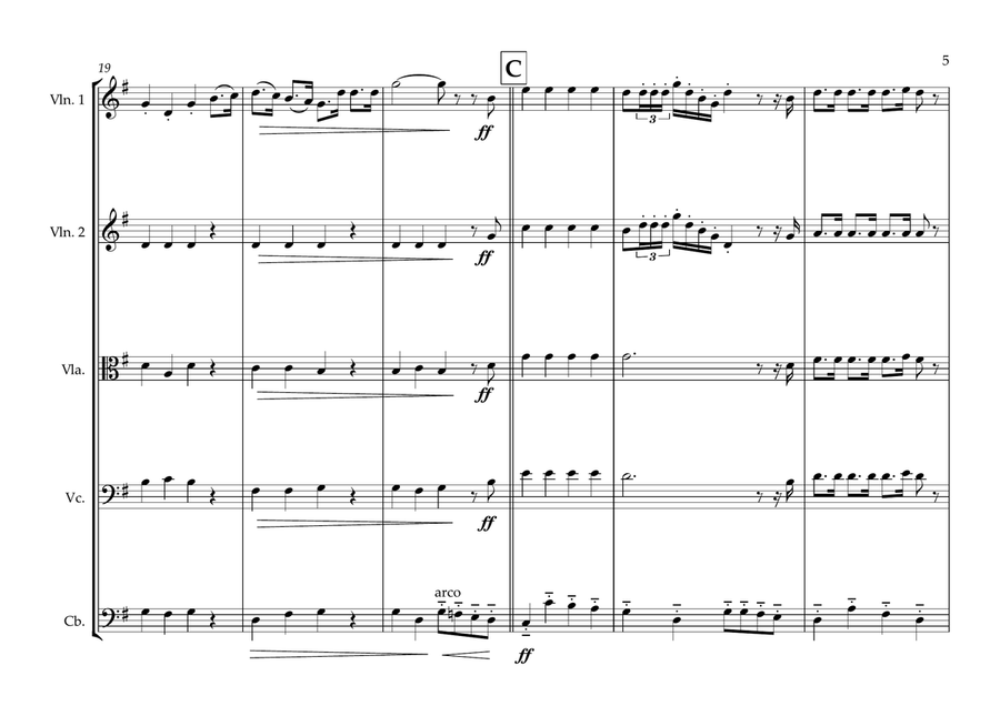 South Sudanese National Anthem for String Orchestra String Orchestra scores gallery preview page 5