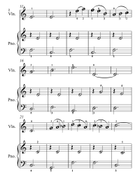 Gymnopedie Number 1 Easy Violin Sheet Music with Piano Violin Solo scores gallery preview page 3