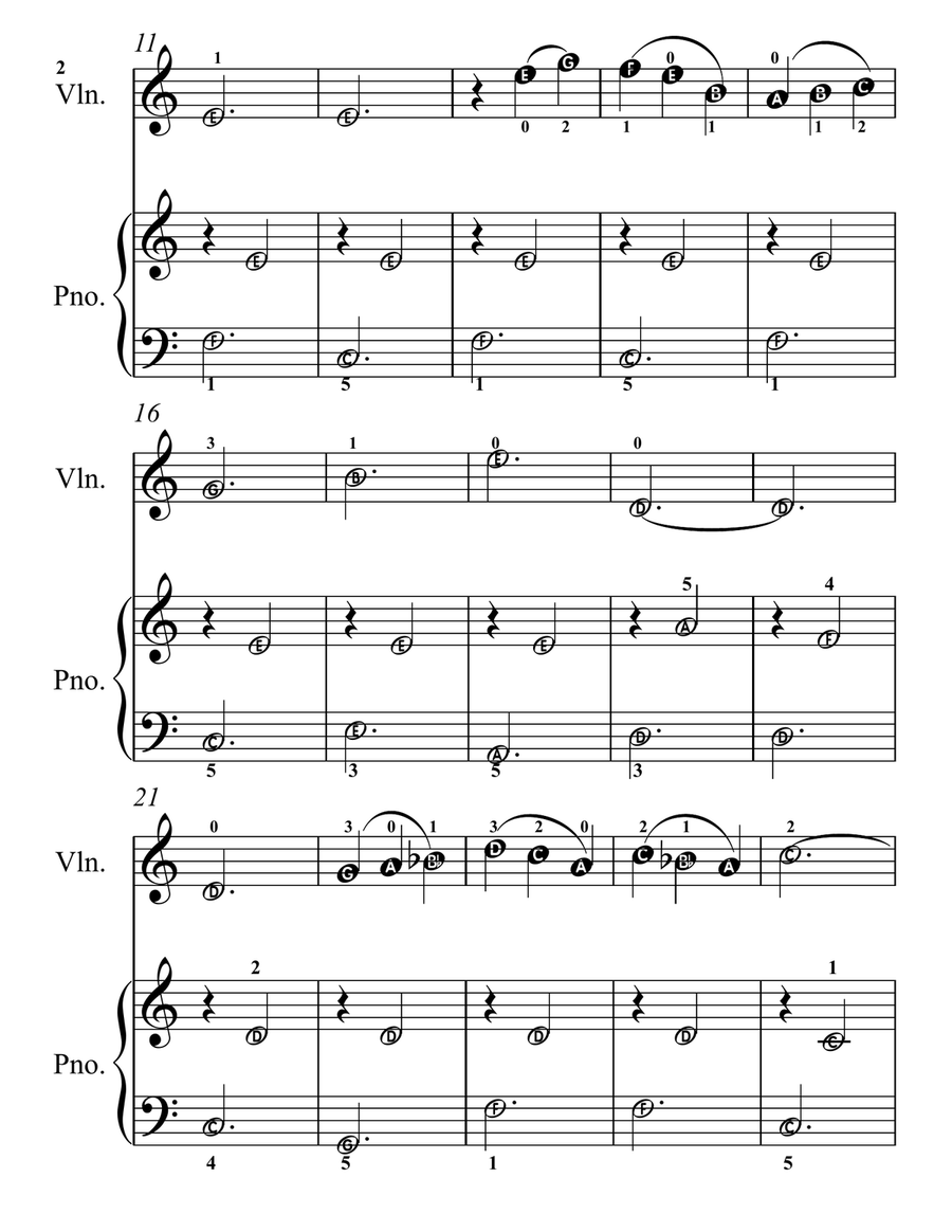 Gymnopedie Number 1 Easy Violin Sheet Music with Piano by Erik Satie Violin Solo - Digital Sheet Music page 3