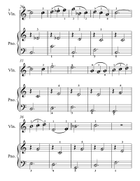 Gymnopedie Number 1 Easy Violin Sheet Music with Piano Violin Solo scores gallery preview page 4