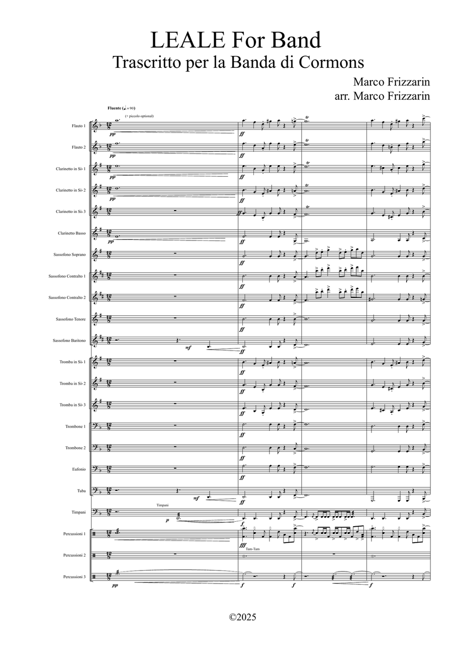 LEALE For Band Concert Band scores gallery preview page 1
