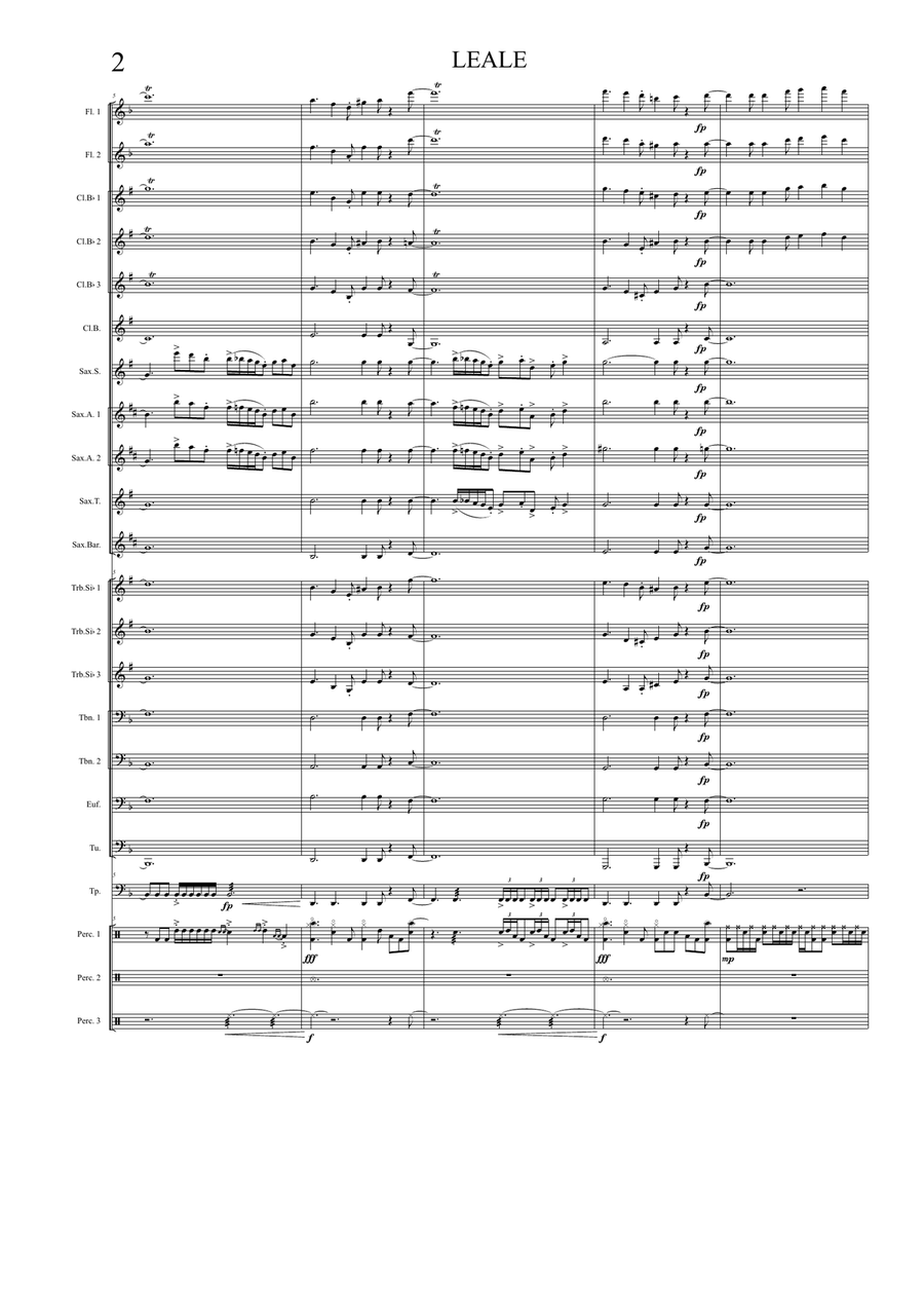 LEALE For Band Concert Band scores gallery preview page 2