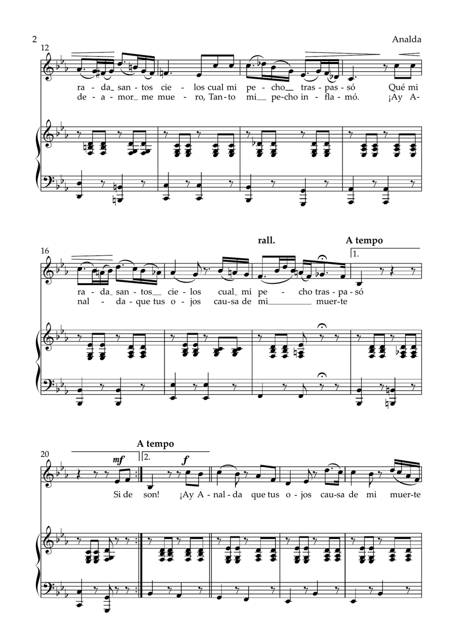 Analda, Op. 70 (low voice) Piano, Vocal scores gallery preview page 2