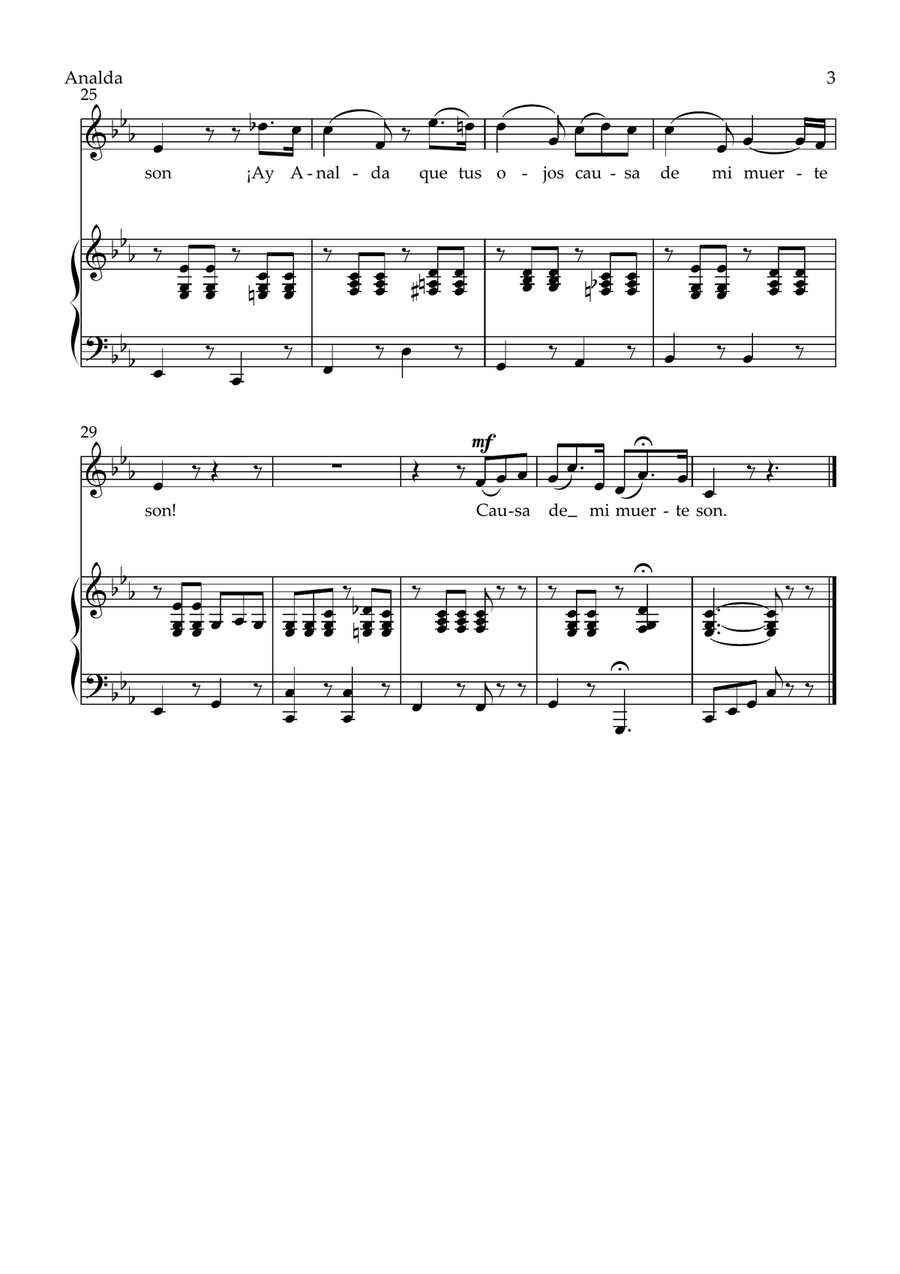 Analda, Op. 70 (low voice) Piano, Vocal scores gallery preview page 3