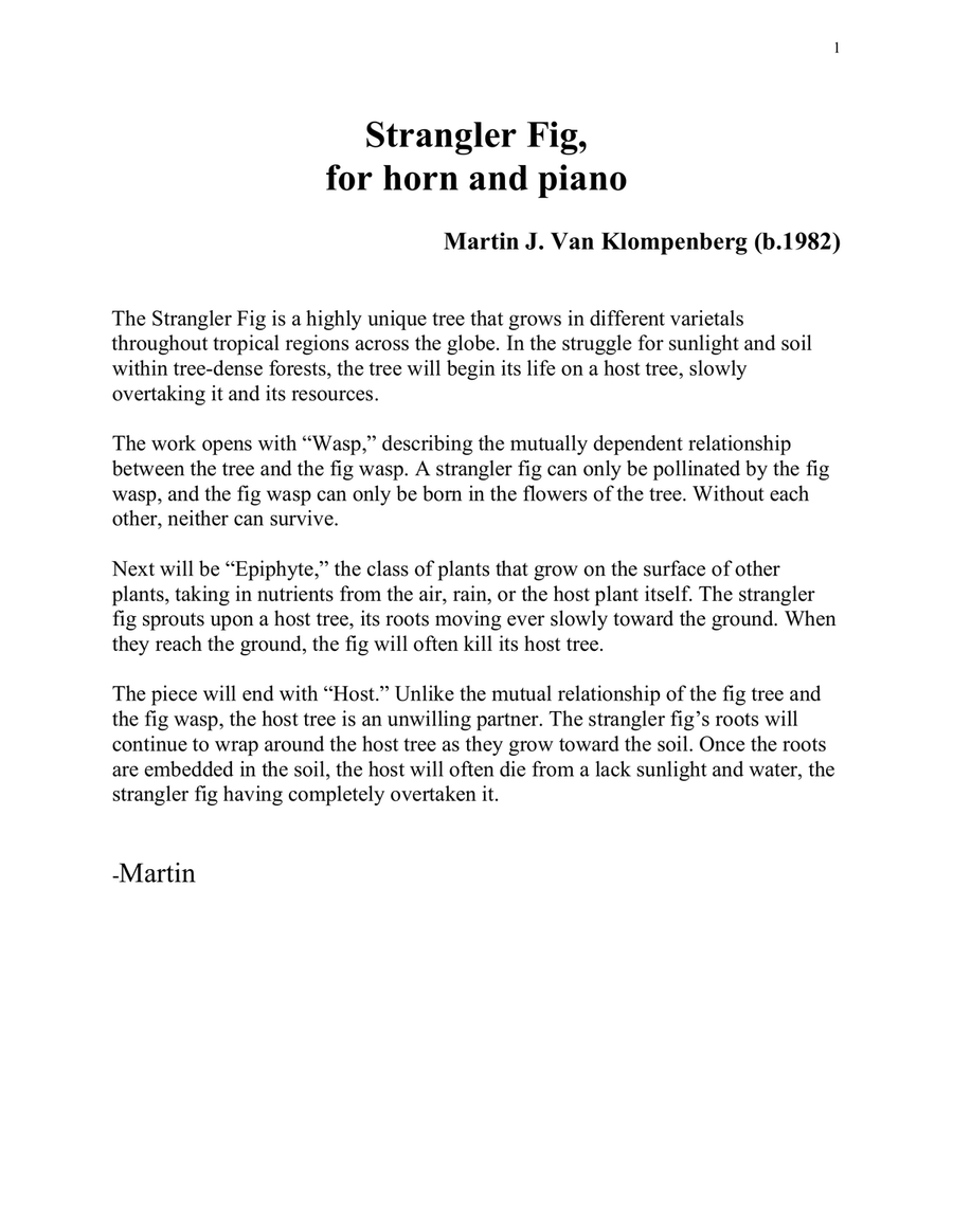 Strangler Fig, for horn and piano Chamber Music scores gallery preview page 3
