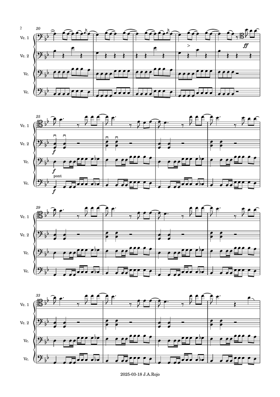 Smells Like Teen Spirit String Quartet scores gallery preview page 2
