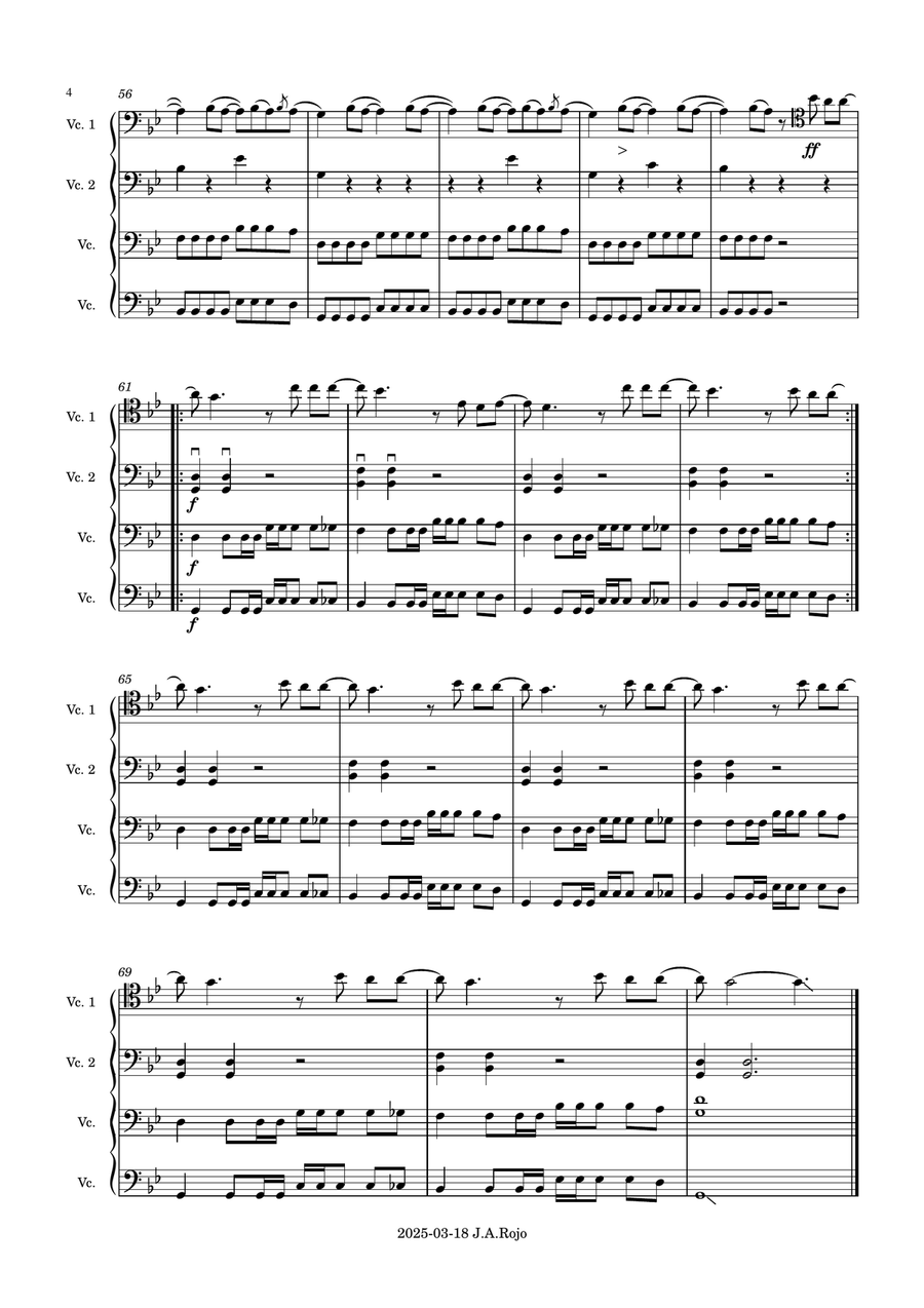 Smells Like Teen Spirit String Quartet scores gallery preview page 4