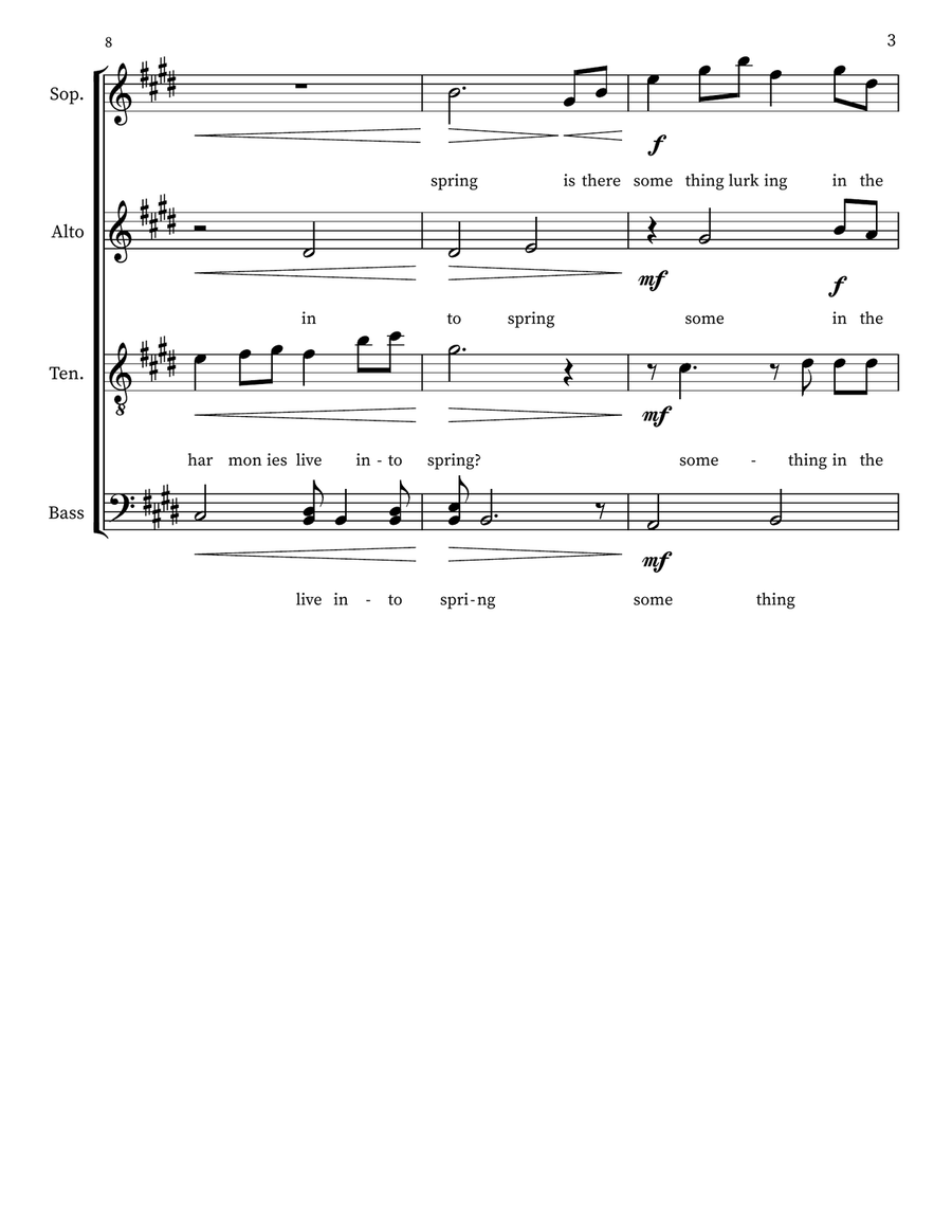 Choralis No. 1 for SSAATTBB choir SSAATTBB scores gallery preview page 3