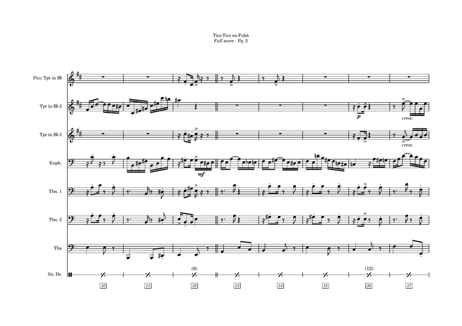Tico Tico no Fuba Tico Tico no Fuba Brass Ensemble scores gallery preview page 2