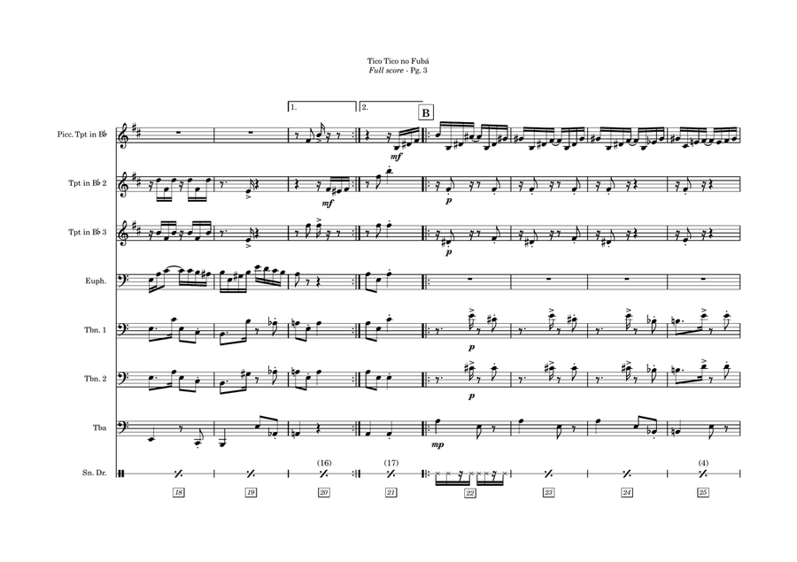 Tico Tico no Fuba Tico Tico no Fuba Brass Ensemble scores gallery preview page 3