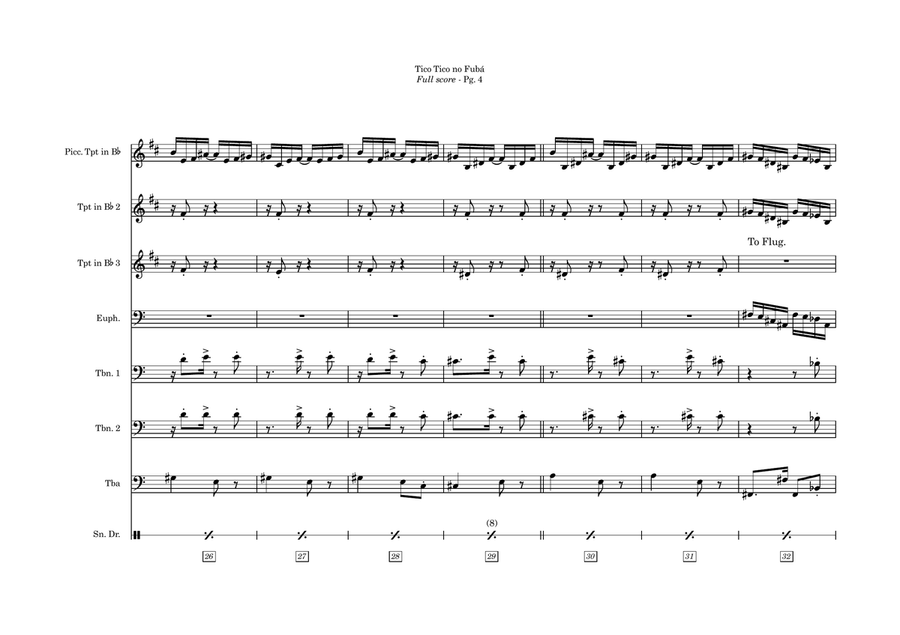 Tico Tico no Fuba Tico Tico no Fuba Brass Ensemble scores gallery preview page 4