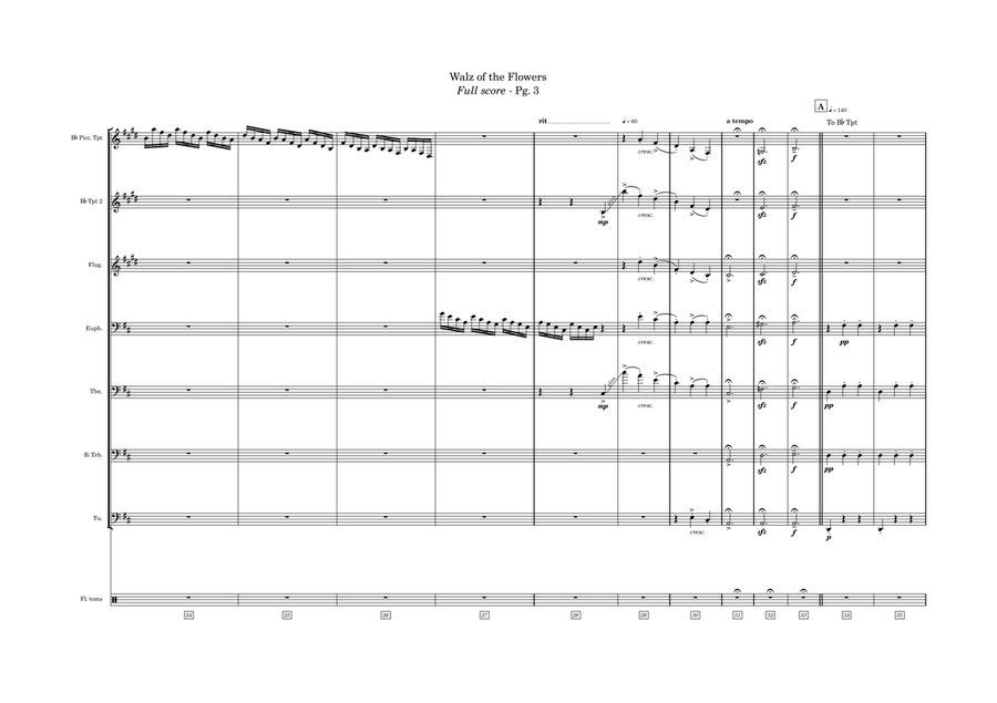 The Nutcracker - Waltz Of The Flowers Brass Ensemble scores gallery preview page 3