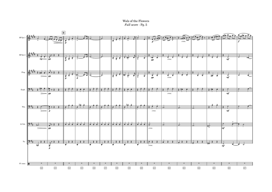 The Nutcracker - Waltz Of The Flowers Brass Ensemble scores gallery preview page 5