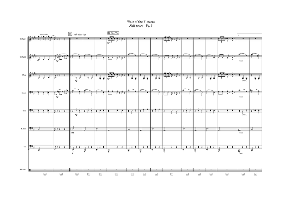 The Nutcracker - Waltz Of The Flowers Brass Ensemble scores gallery preview page 6