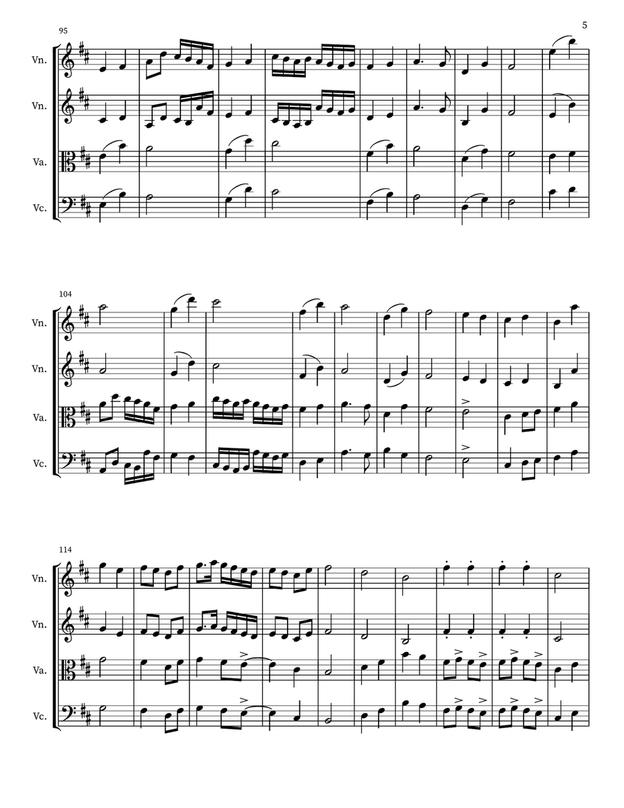 String Quartet in B Minor (Op. 9 No. 1) String Quartet scores gallery preview page 5