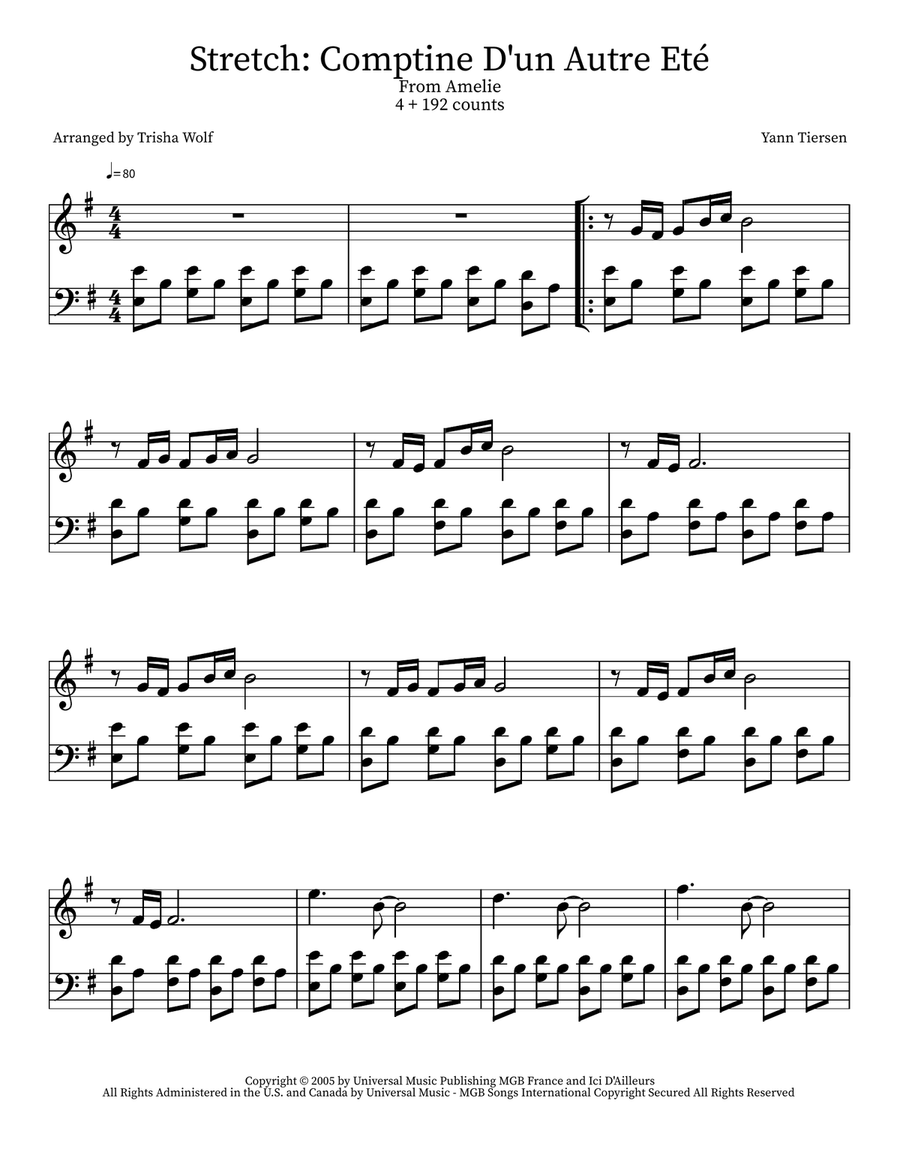 Comptine D'un Autre Été: L'après-Midi Piano Solo scores gallery preview page 1