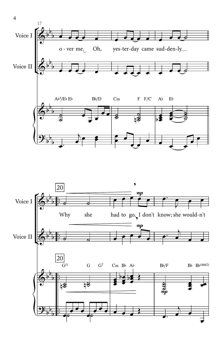 Yesterday 2-Part scores gallery preview page 6