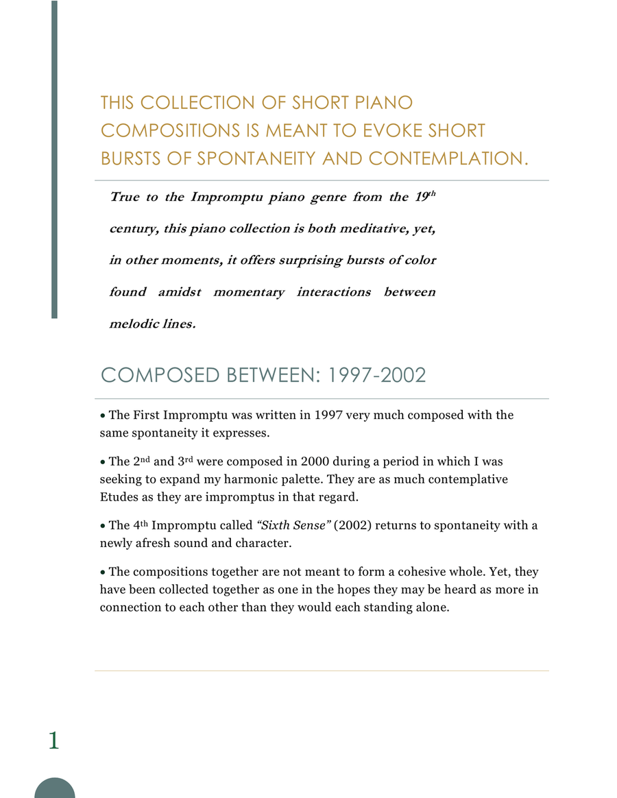 Four Impromptus Four Impromptus Chamber Music scores gallery preview page 2